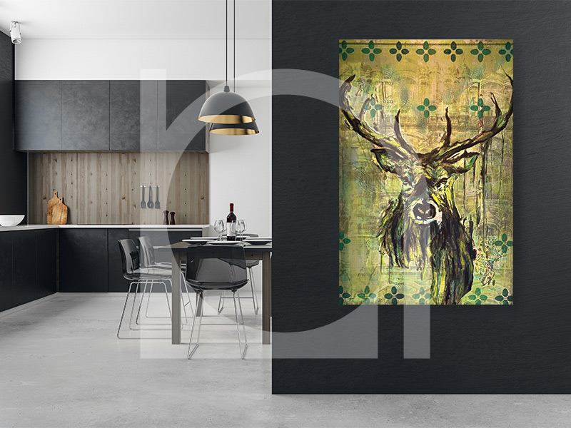 UNIKAT Nola Art love of nature hirsch monatge